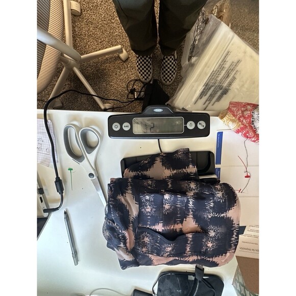 Charlie Jade Women Navy/Blush Chic Workwear, Silk, Casual, Flowy, Size S Sheer - Picture 12 of 12